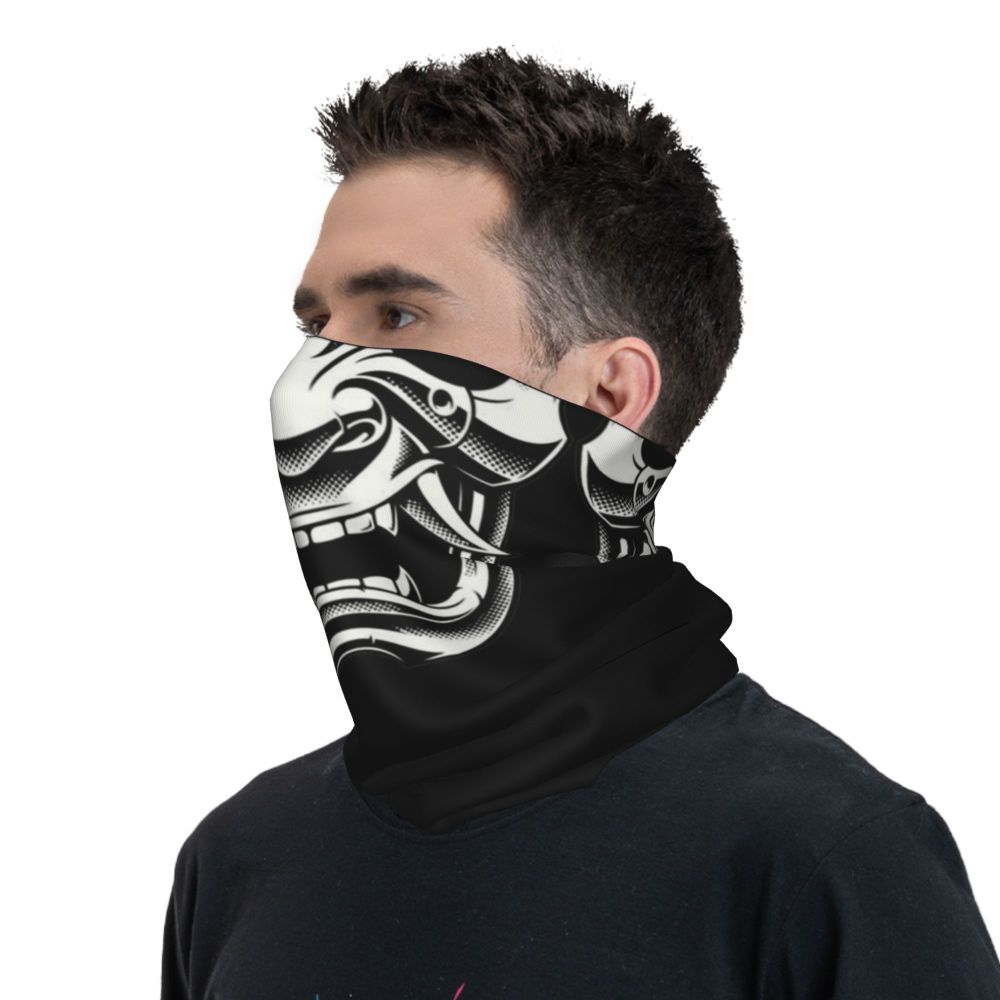 Oni Demon Bandana Neck Gaiter Windproof Face Scarf Cover