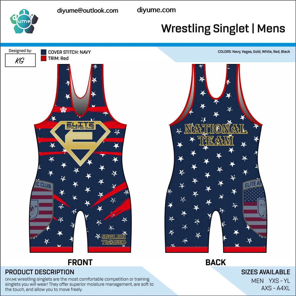 Kids Custom Wrestling Singlets High Quality Durable and Quick Dry