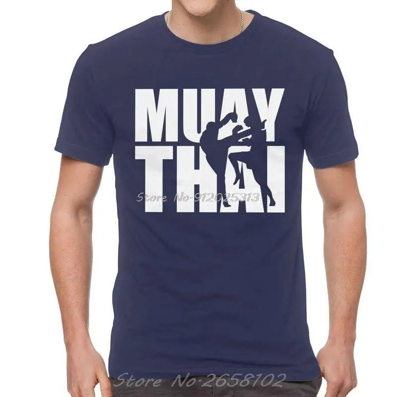 Muay Thai Mens Short Sleeve Cotton T-Shirt Great gift idea for the Thai Boxing Fighter or Enthusiast