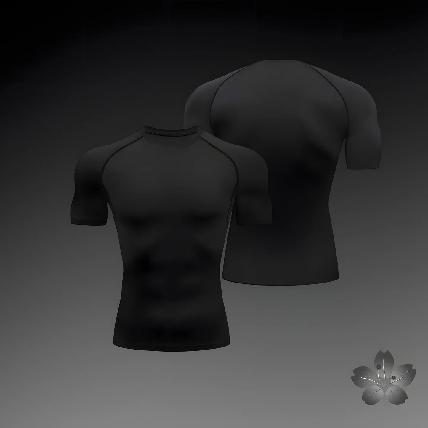 Short Sleeved Mens Rash Guard for Grappling Arts