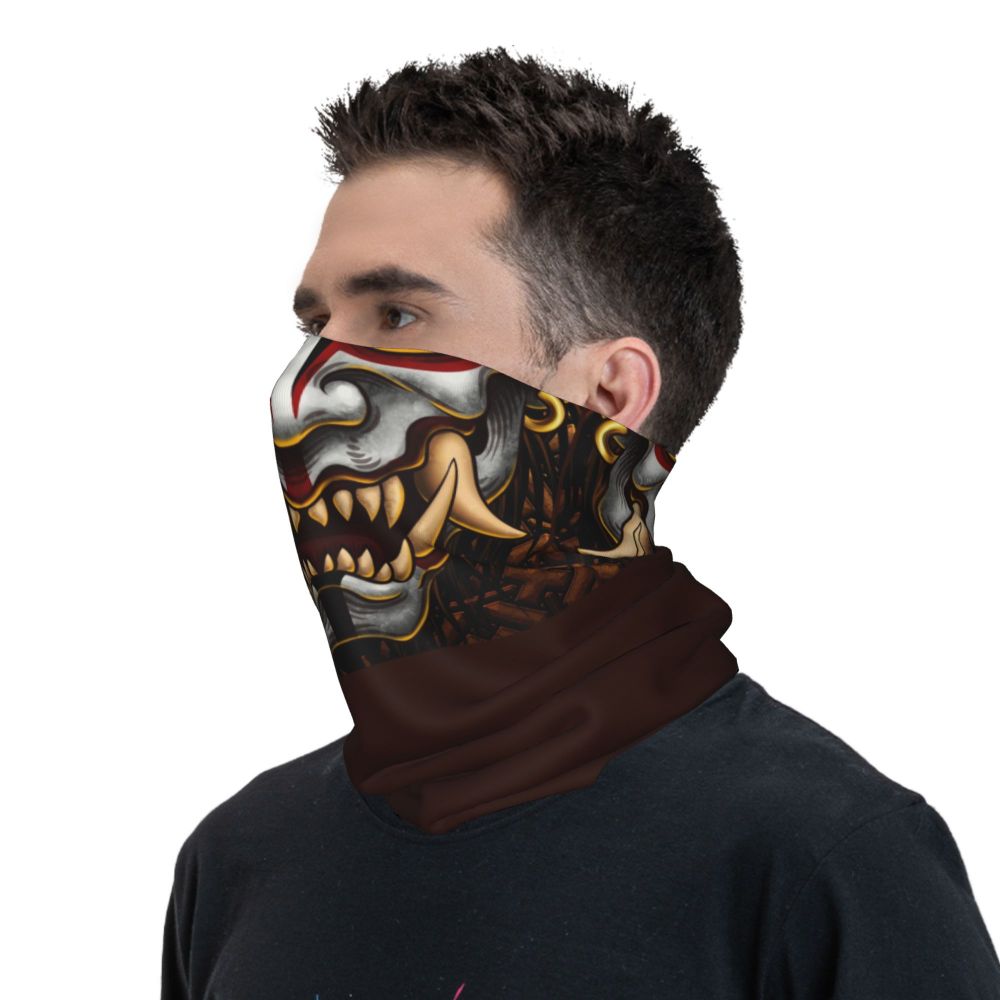 Oni Demon Bandana Neck Gaiter Windproof Face Scarf Cover