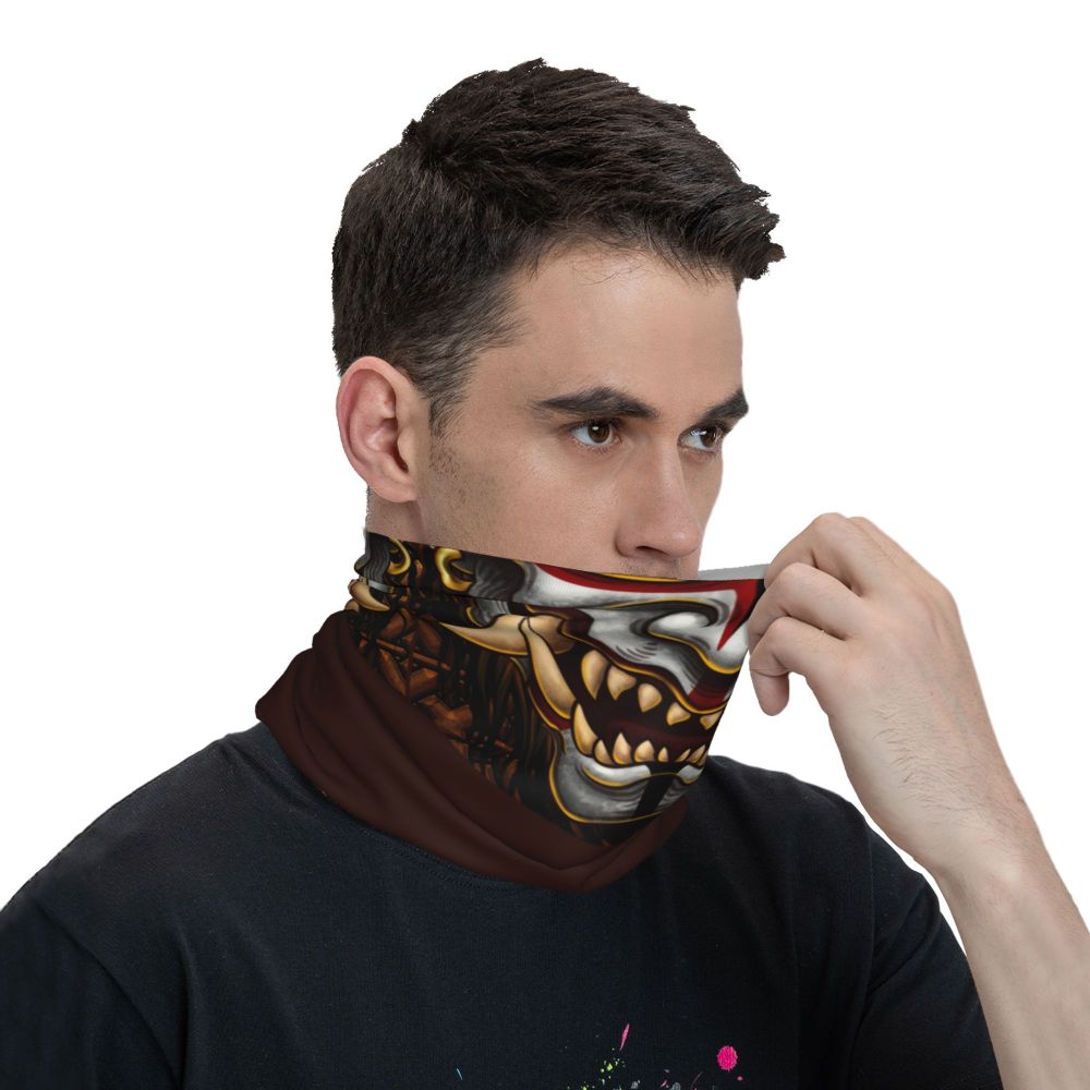 Oni Demon Bandana Neck Gaiter Windproof Face Scarf Cover