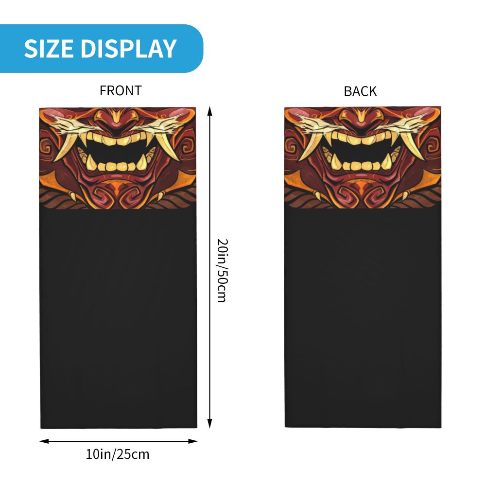 Oni Demon Bandana Neck Gaiter Windproof Face Scarf Cover