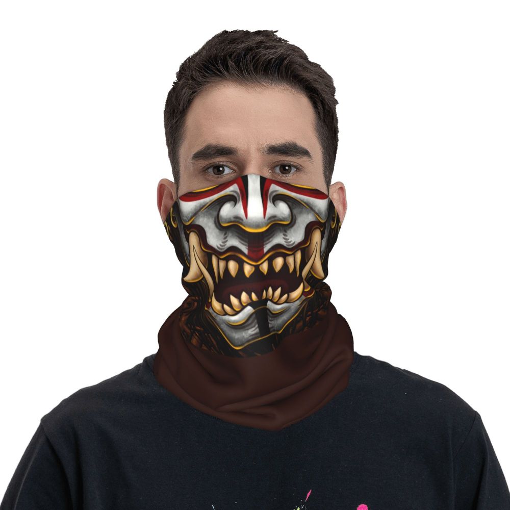 Oni Demon Bandana Neck Gaiter Windproof Face Scarf Cover