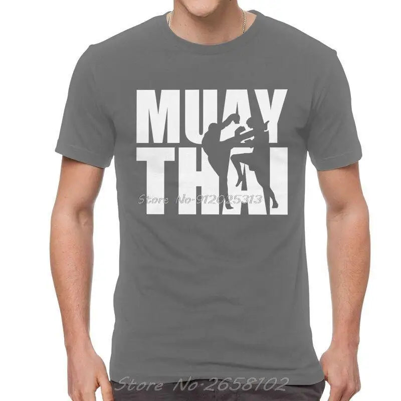 Muay Thai Mens Short Sleeve Cotton T-Shirt Great gift idea for the Thai Boxing Fighter or Enthusiast