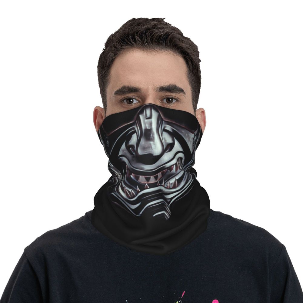Oni Demon Bandana Neck Gaiter Windproof Face Scarf Cover