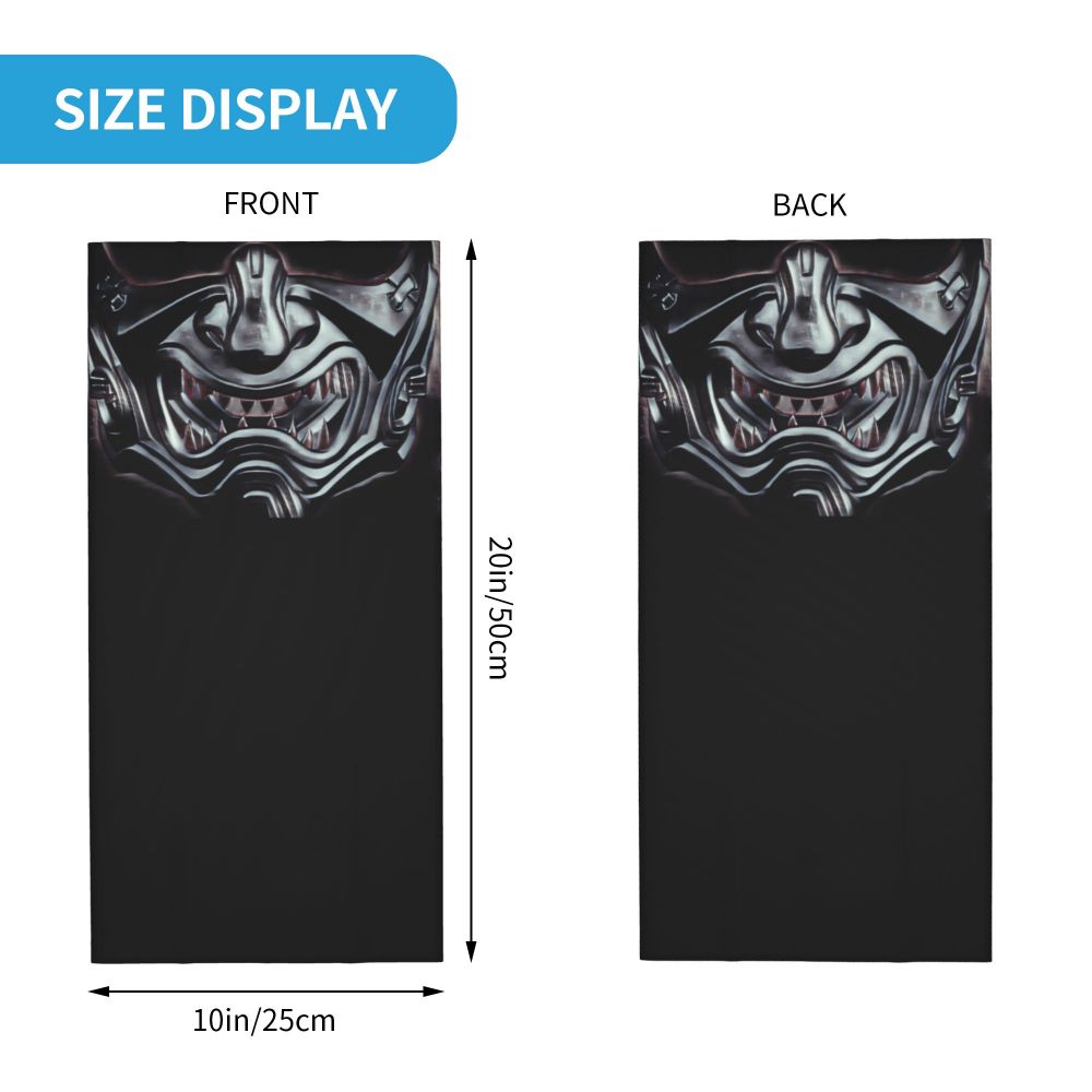 Oni Demon Bandana Neck Gaiter Windproof Face Scarf Cover