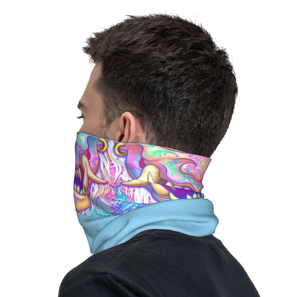 Oni Demon Bandana Neck Gaiter Windproof Face Scarf Cover