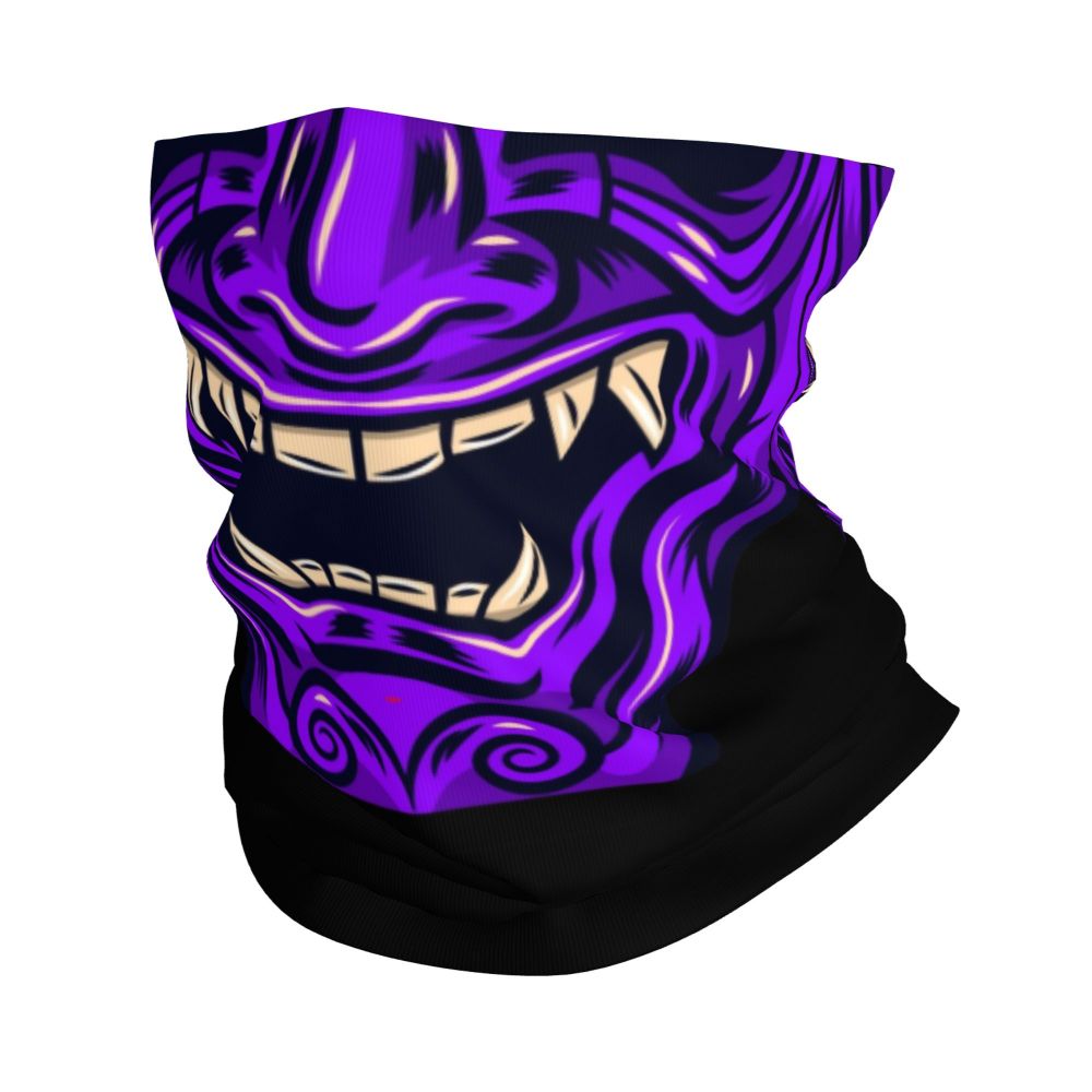 Oni Demon Bandana Neck Gaiter Windproof Face Scarf Cover