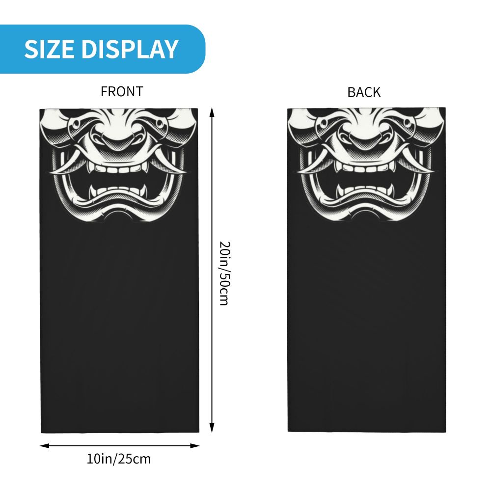 Oni Demon Bandana Neck Gaiter Windproof Face Scarf Cover