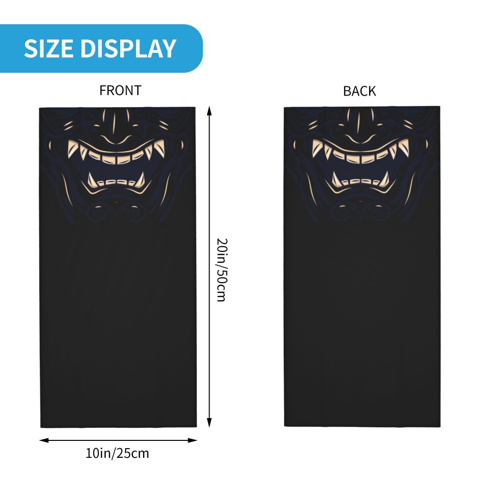 Oni Demon Bandana Neck Gaiter Windproof Face Scarf Cover