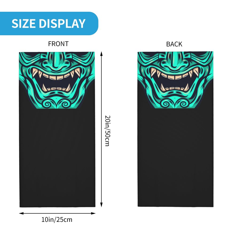 Oni Demon Bandana Neck Gaiter Windproof Face Scarf Cover