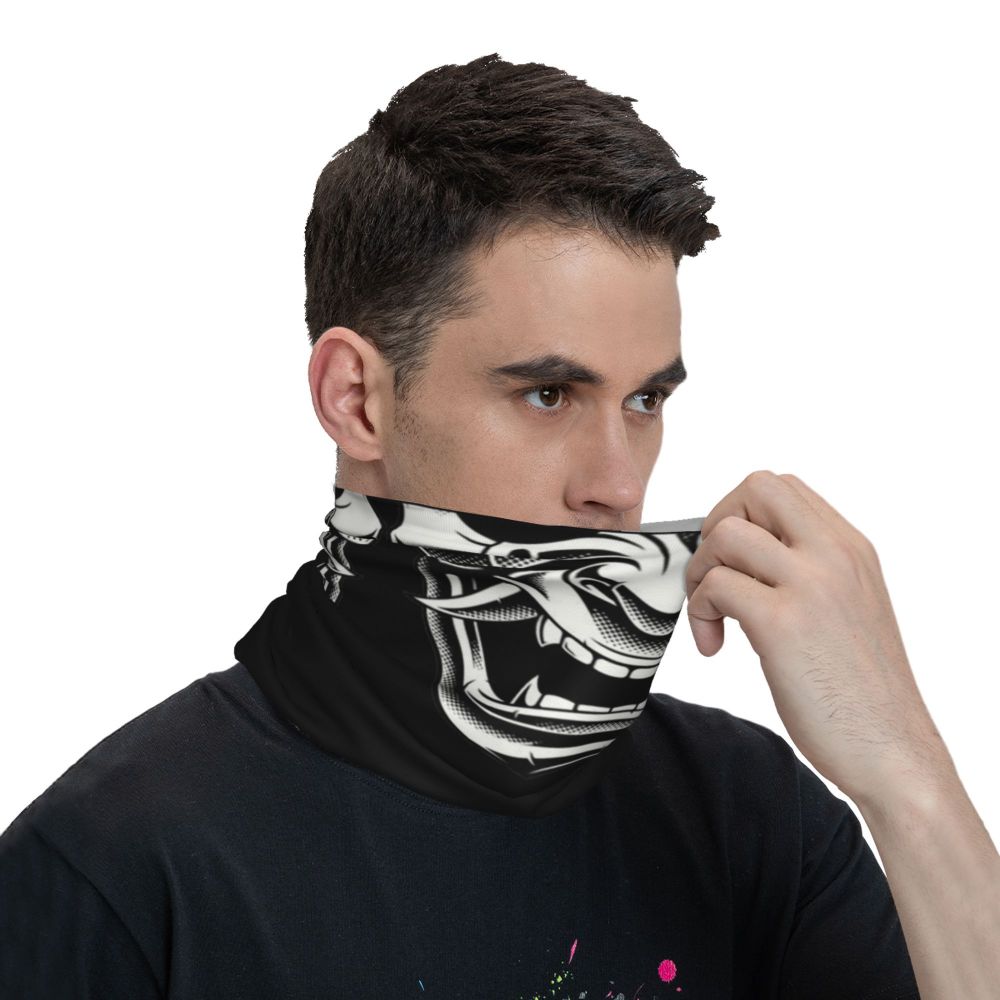 Oni Demon Bandana Neck Gaiter Windproof Face Scarf Cover