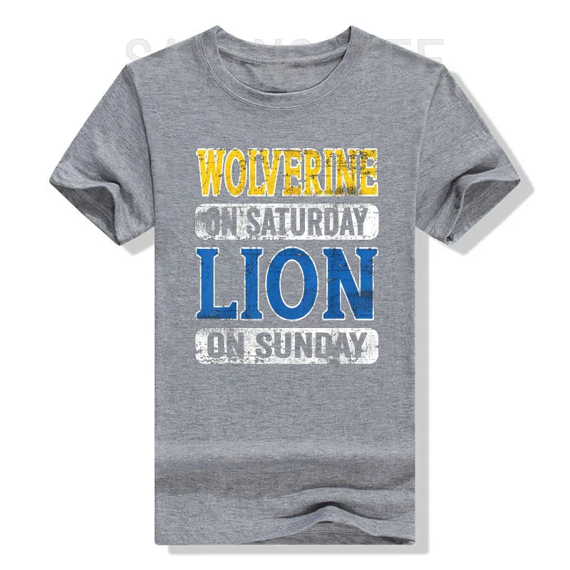 Wolverine on Saturday Lion on Sunday T-shirt