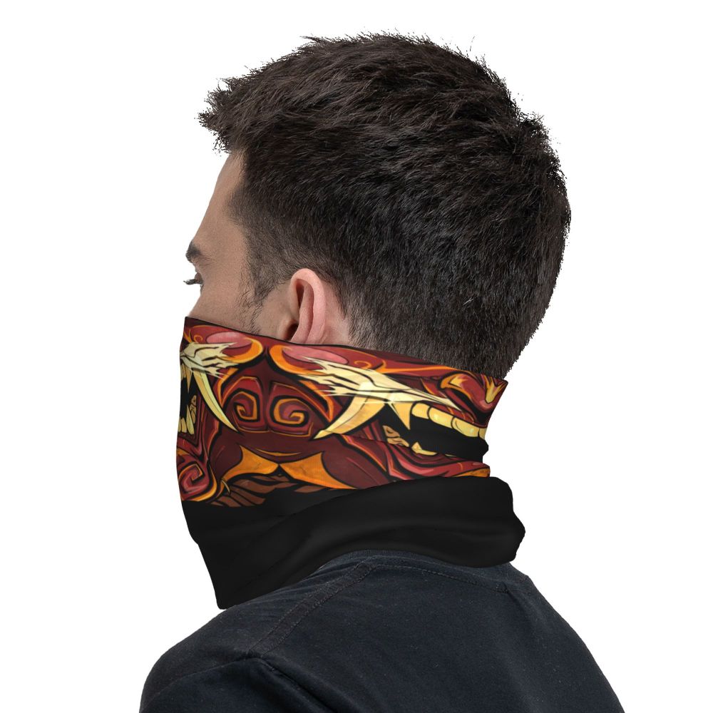 Oni Demon Bandana Neck Gaiter Windproof Face Scarf Cover