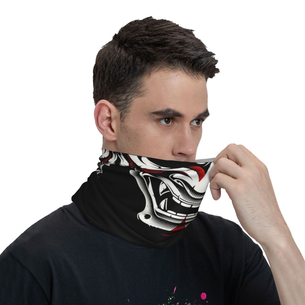Oni Demon Bandana Neck Gaiter Windproof Face Scarf Cover