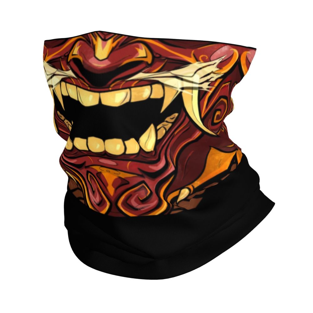 Oni Demon Bandana Neck Gaiter Windproof Face Scarf Cover