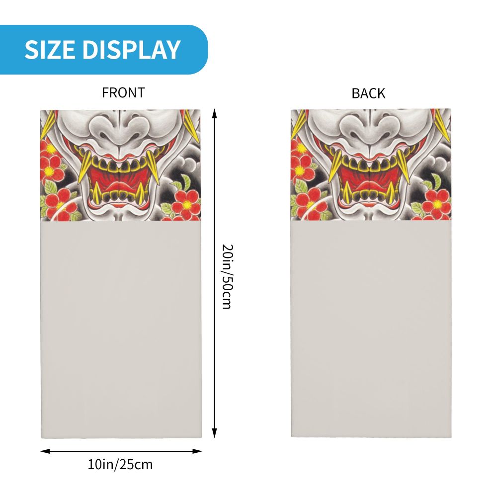 Oni Demon Bandana Neck Gaiter Windproof Face Scarf Cover