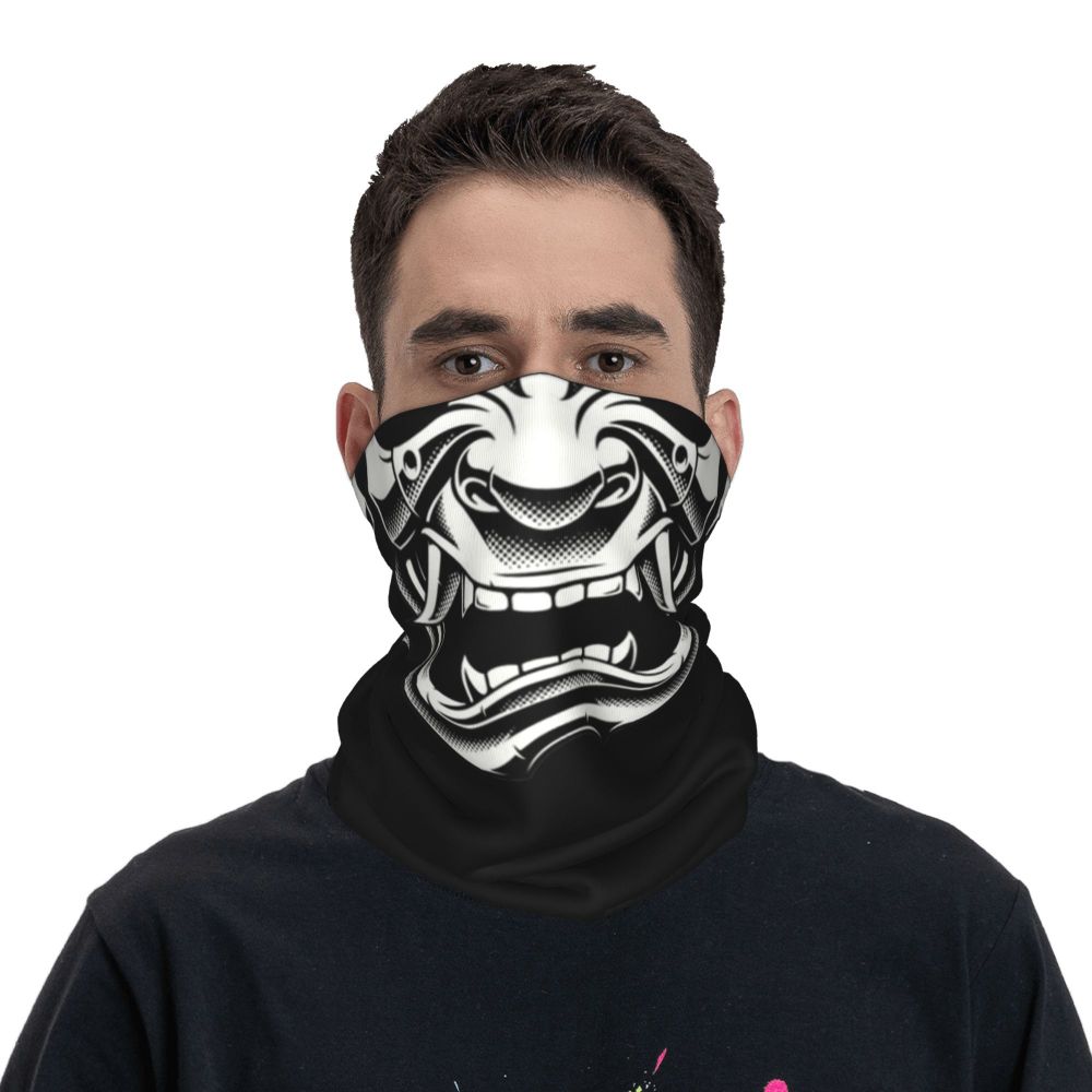 Oni Demon Bandana Neck Gaiter Windproof Face Scarf Cover