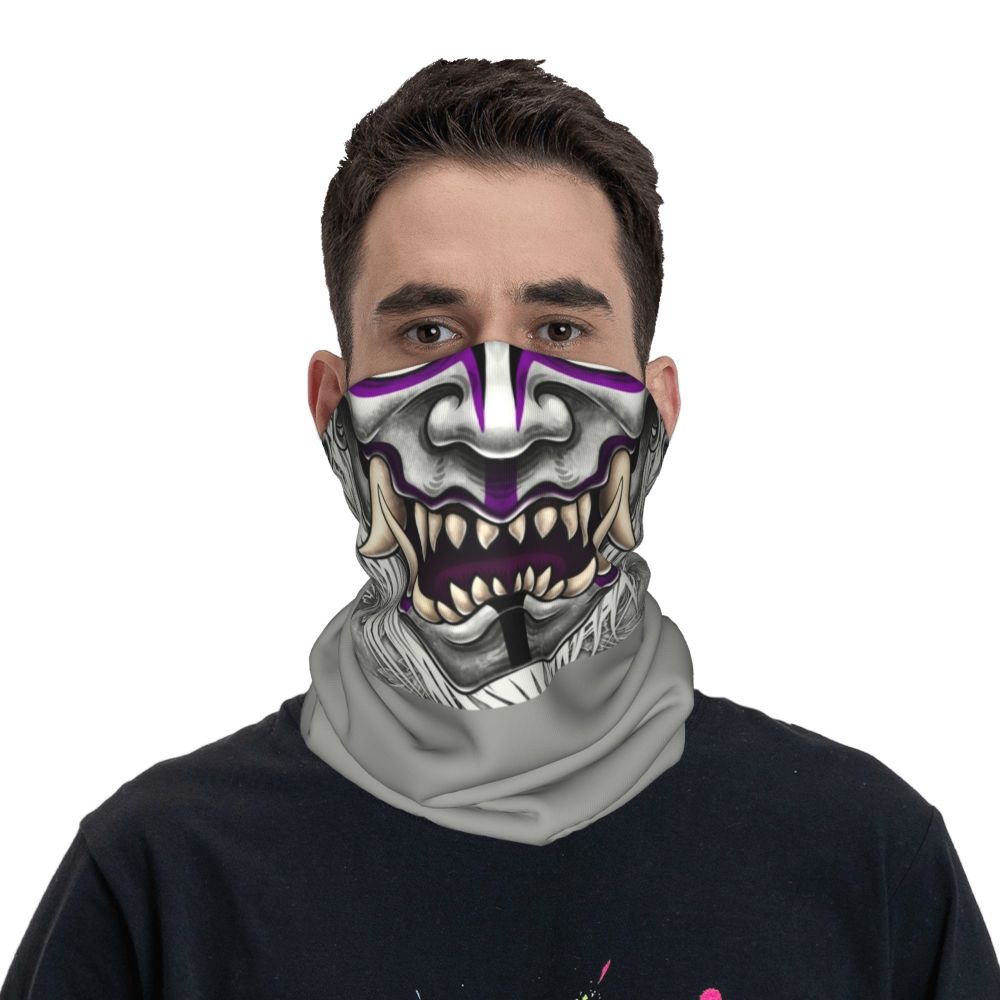 Oni Demon Bandana Neck Gaiter Windproof Face Scarf Cover