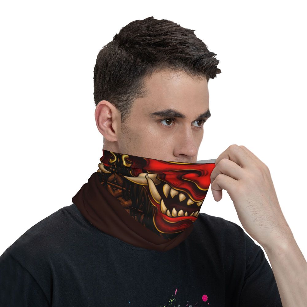 Oni Demon Bandana Neck Gaiter Windproof Face Scarf Cover