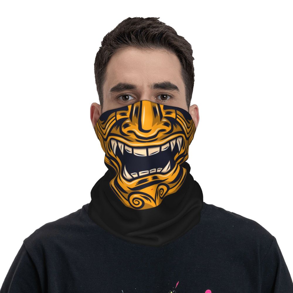 Oni Demon Bandana Neck Gaiter Windproof Face Scarf Cover