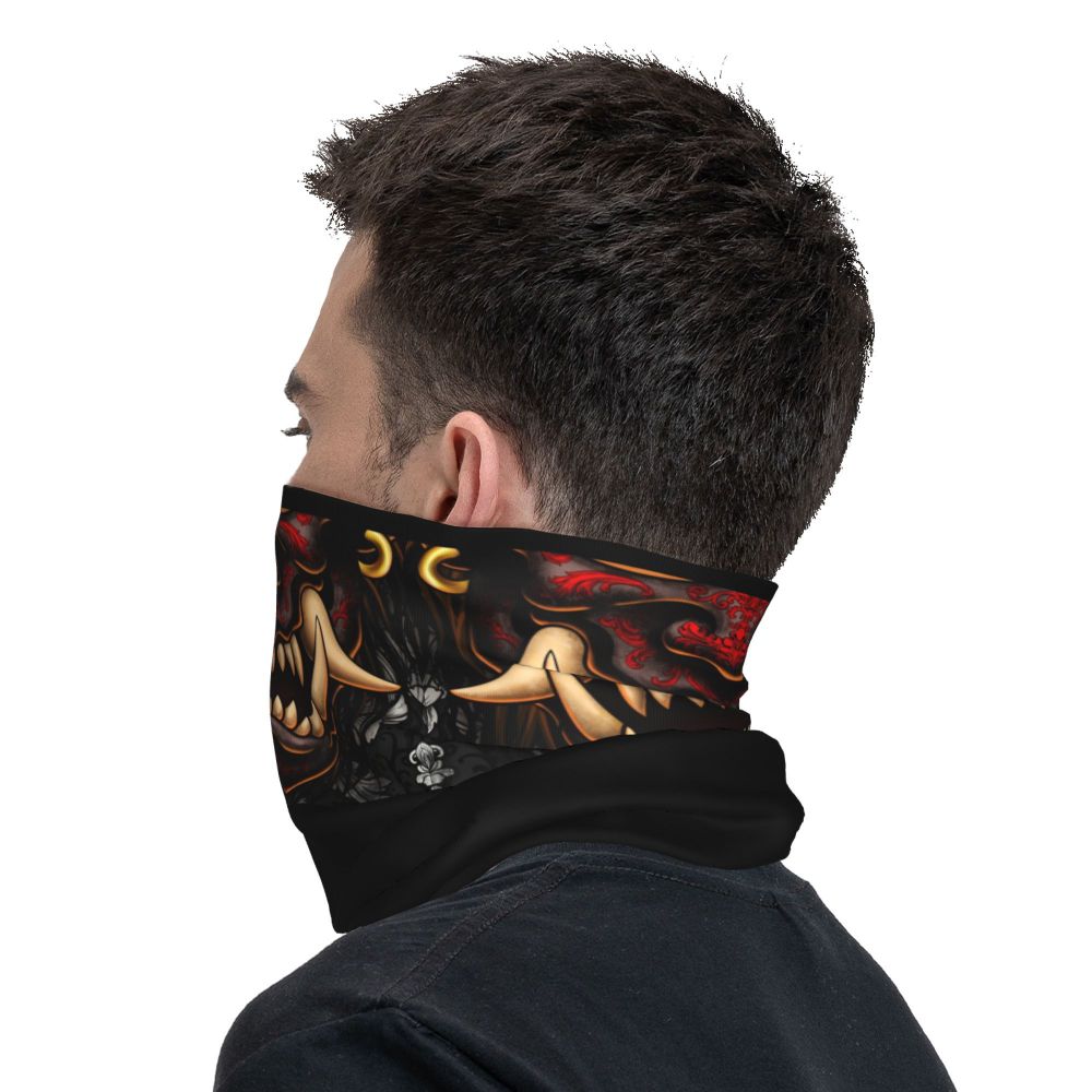 Oni Demon Bandana Neck Gaiter Windproof Face Scarf Cover