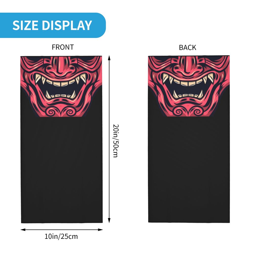 Oni Demon Bandana Neck Gaiter Windproof Face Scarf Cover