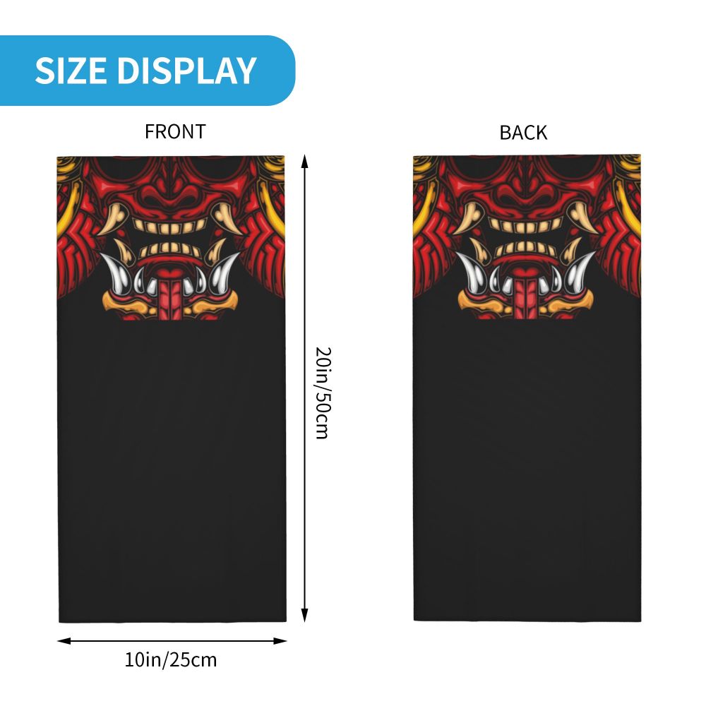 Oni Demon Bandana Neck Gaiter Windproof Face Scarf Cover