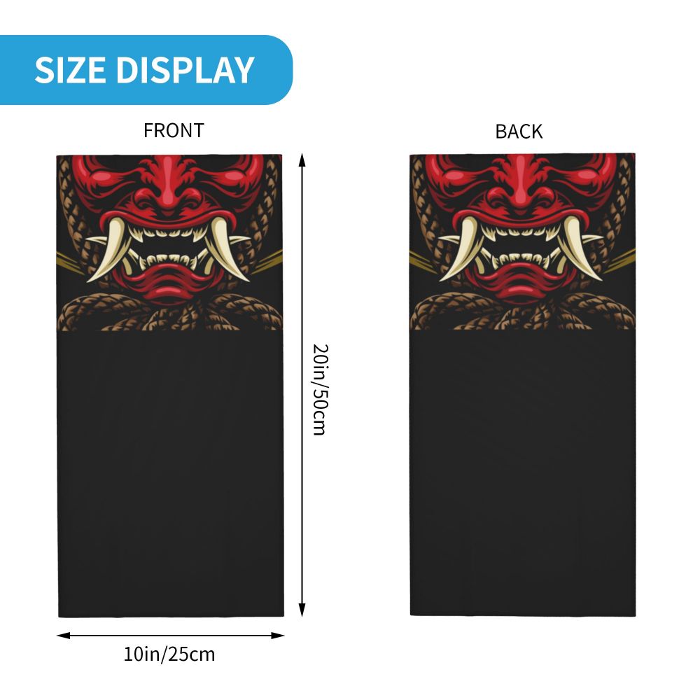 Oni Demon Bandana Neck Gaiter Windproof Face Scarf Cover
