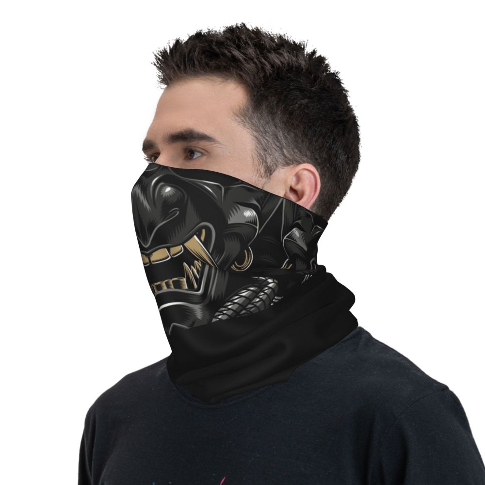 Oni Demon Bandana Neck Gaiter Windproof Face Scarf Cover