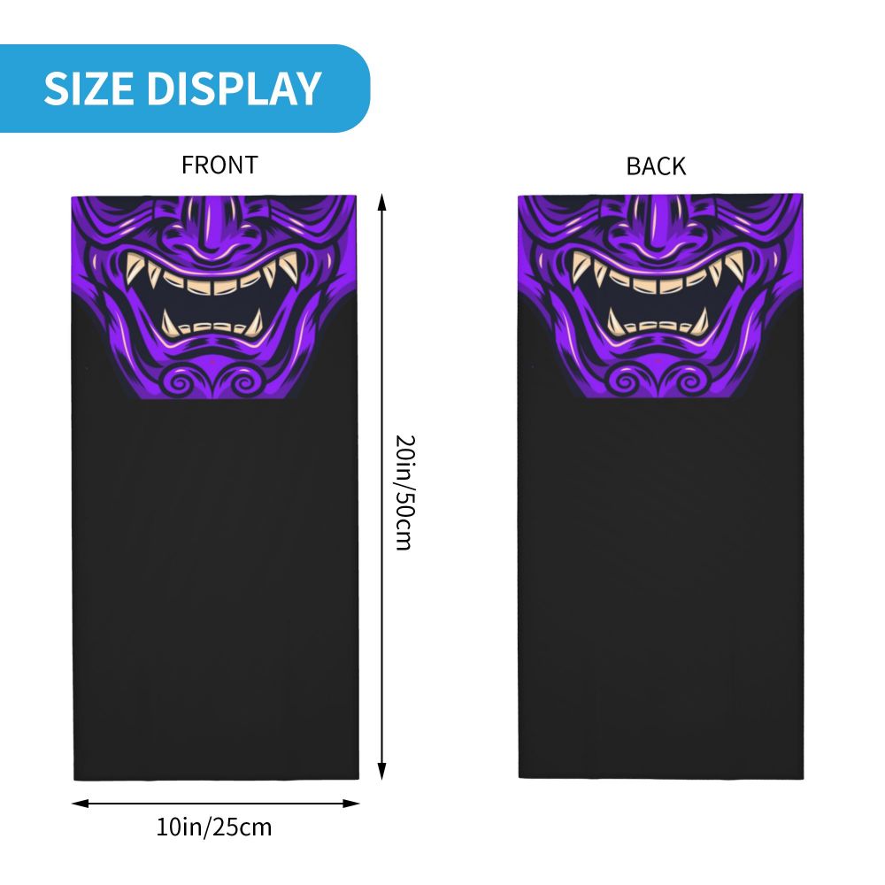 Oni Demon Bandana Neck Gaiter Windproof Face Scarf Cover