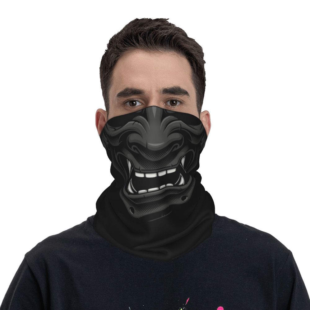 Oni Demon Bandana Neck Gaiter Windproof Face Scarf Cover
