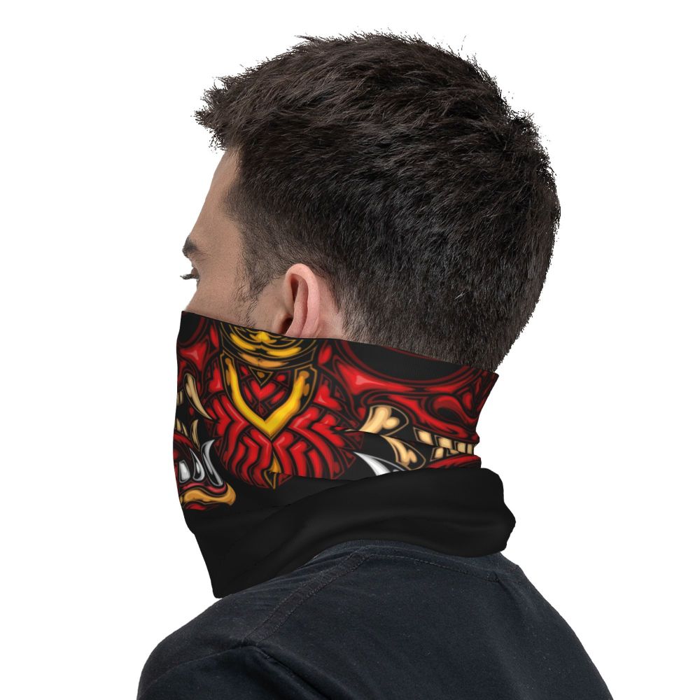 Oni Demon Bandana Neck Gaiter Windproof Face Scarf Cover