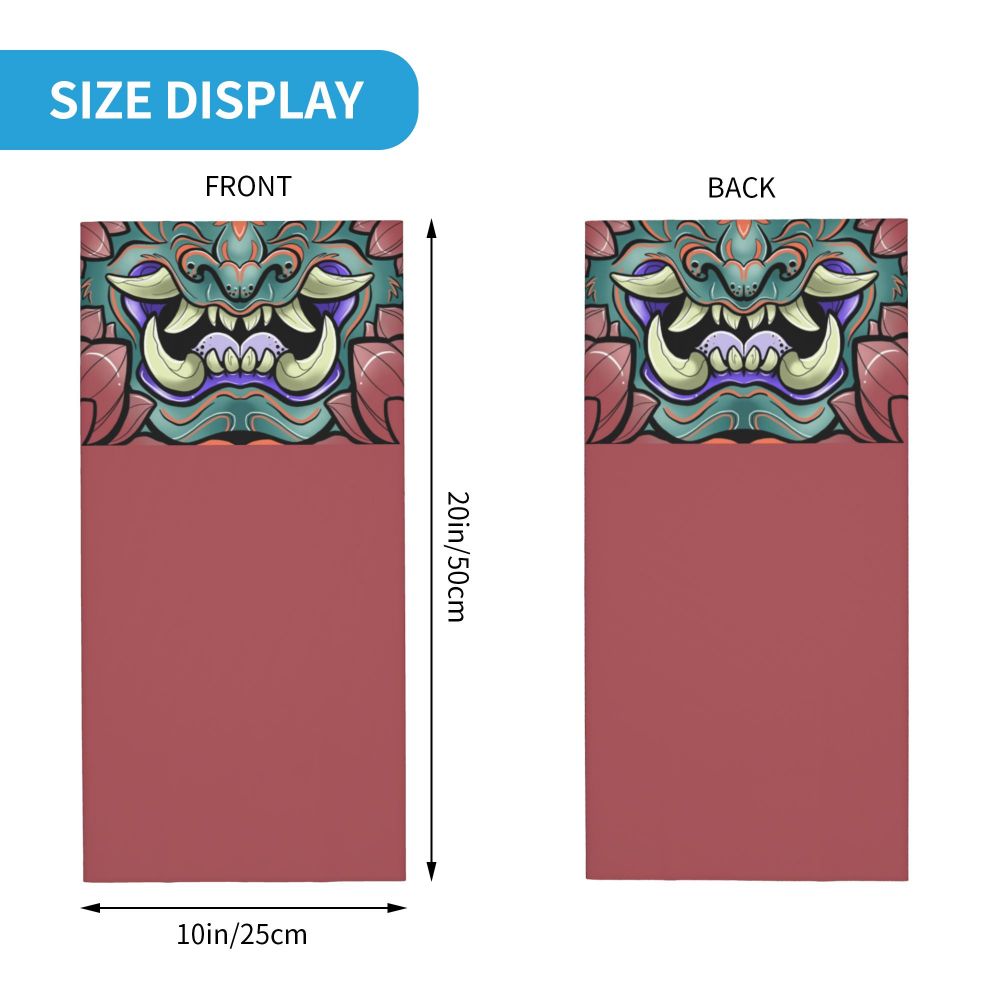 Oni Demon Bandana Neck Gaiter Windproof Face Scarf Cover