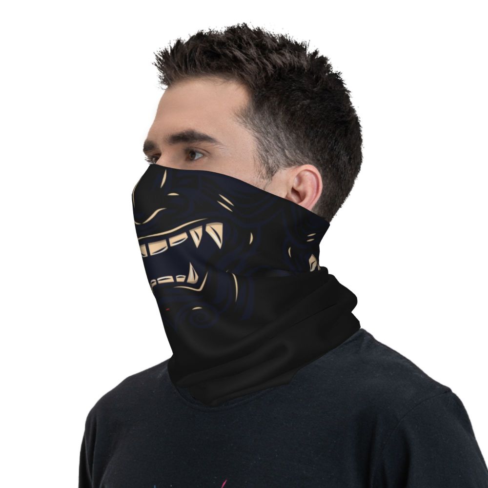 Oni Demon Bandana Neck Gaiter Windproof Face Scarf Cover