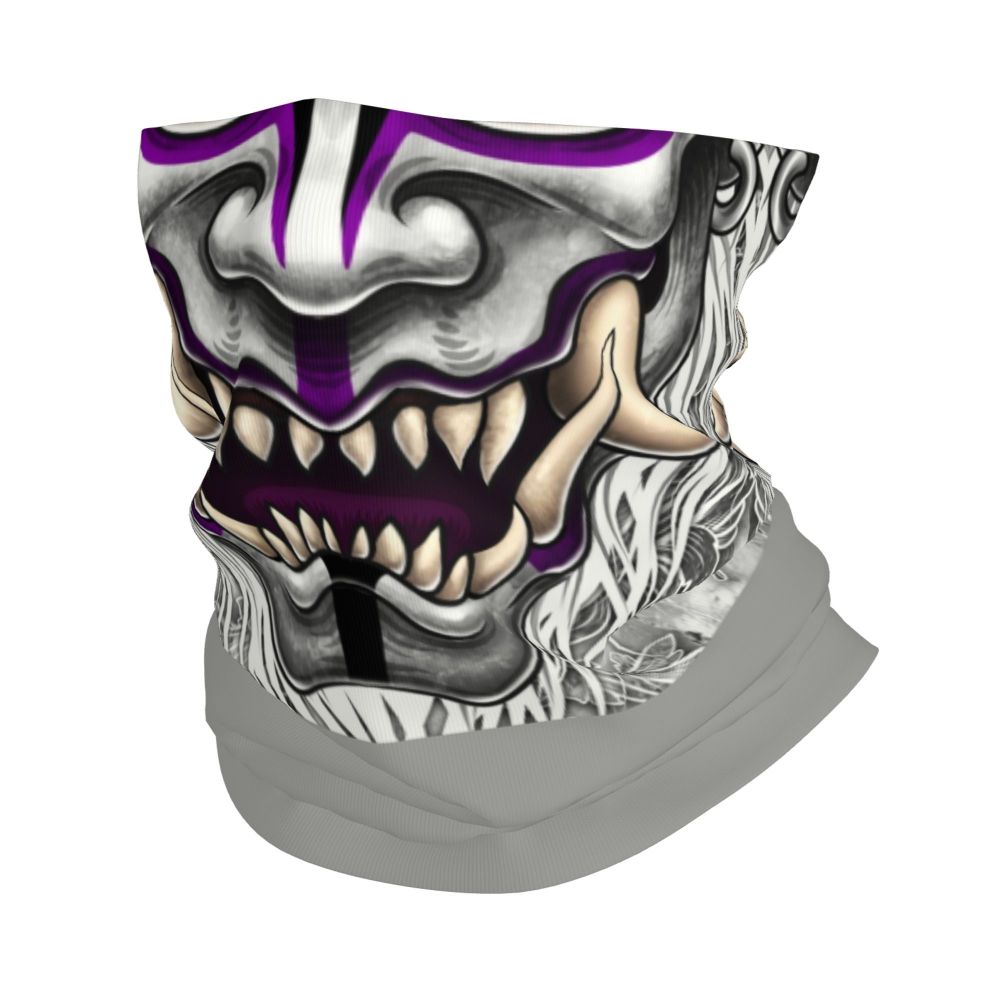Oni Demon Bandana Neck Gaiter Windproof Face Scarf Cover