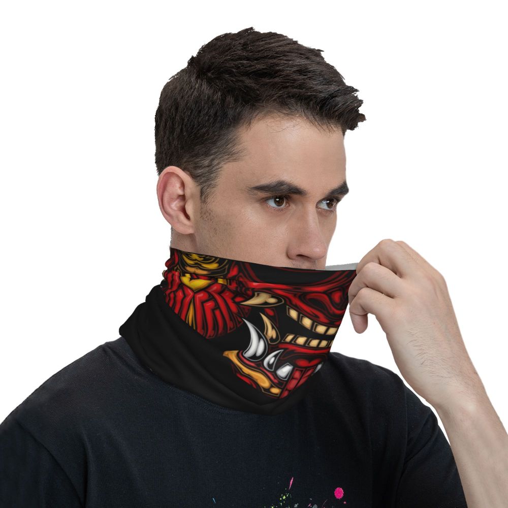 Oni Demon Bandana Neck Gaiter Windproof Face Scarf Cover