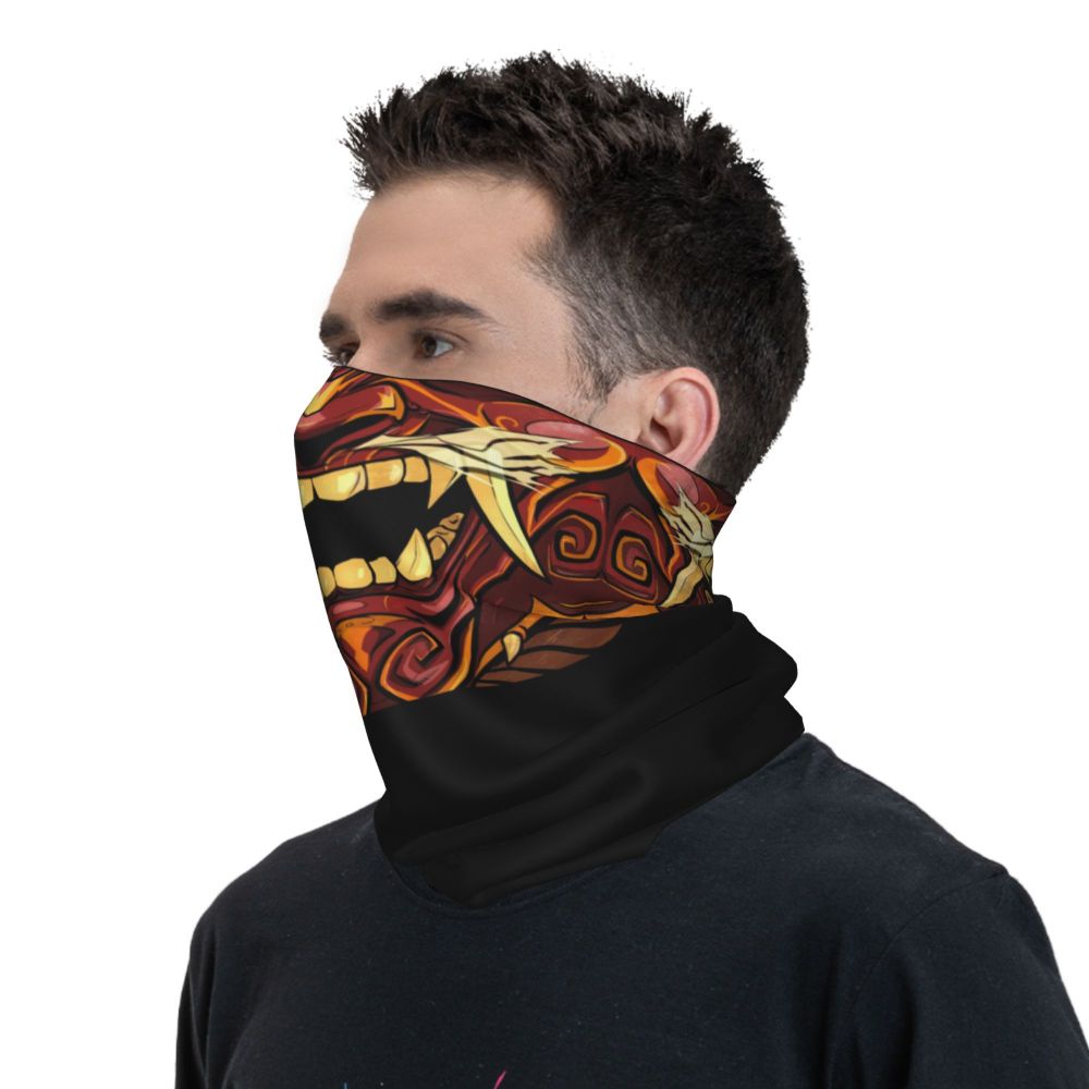 Oni Demon Bandana Neck Gaiter Windproof Face Scarf Cover