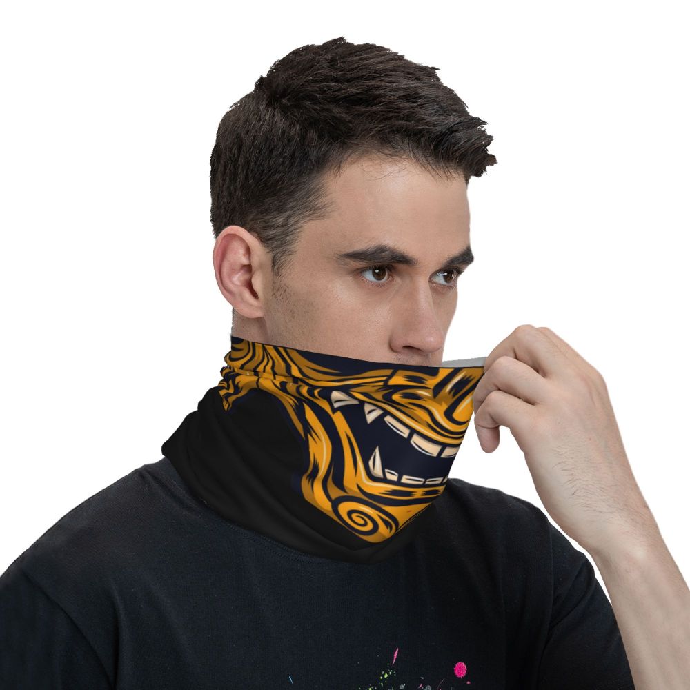 Oni Demon Bandana Neck Gaiter Windproof Face Scarf Cover