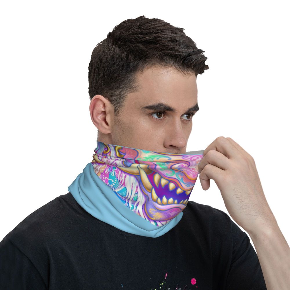 Oni Demon Bandana Neck Gaiter Windproof Face Scarf Cover