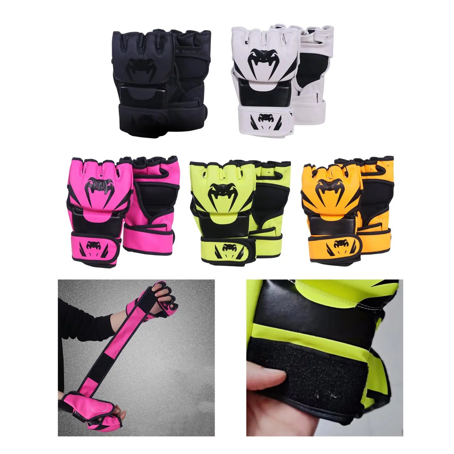 Mma Gloves Sparring Gear Kickboxing Gloves 4 oz. Half Finger