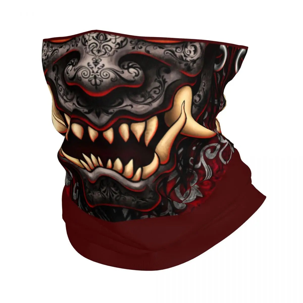 Oni Demon Bandana Neck Gaiter Windproof Face Scarf Cover