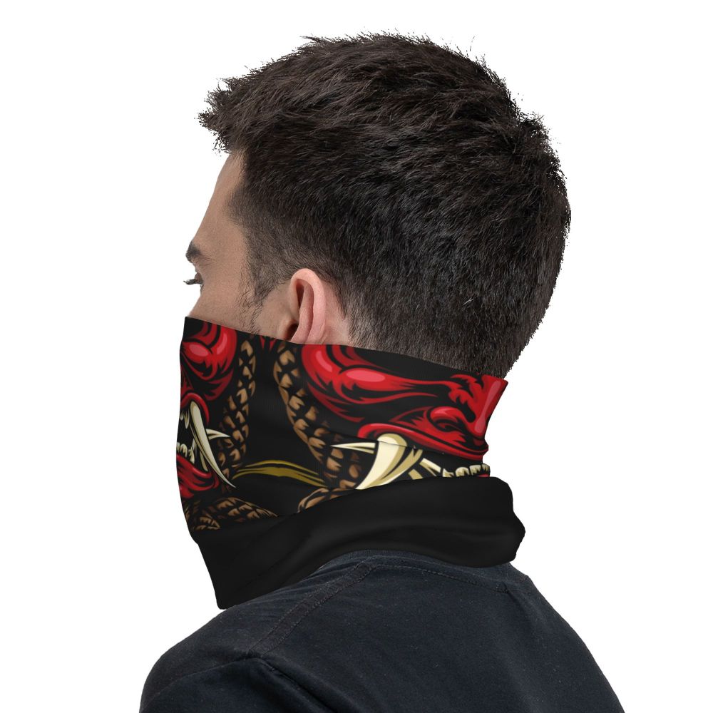 Oni Demon Bandana Neck Gaiter Windproof Face Scarf Cover