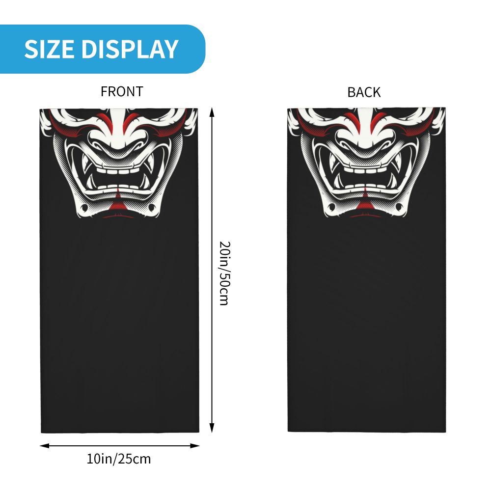 Oni Demon Bandana Neck Gaiter Windproof Face Scarf Cover