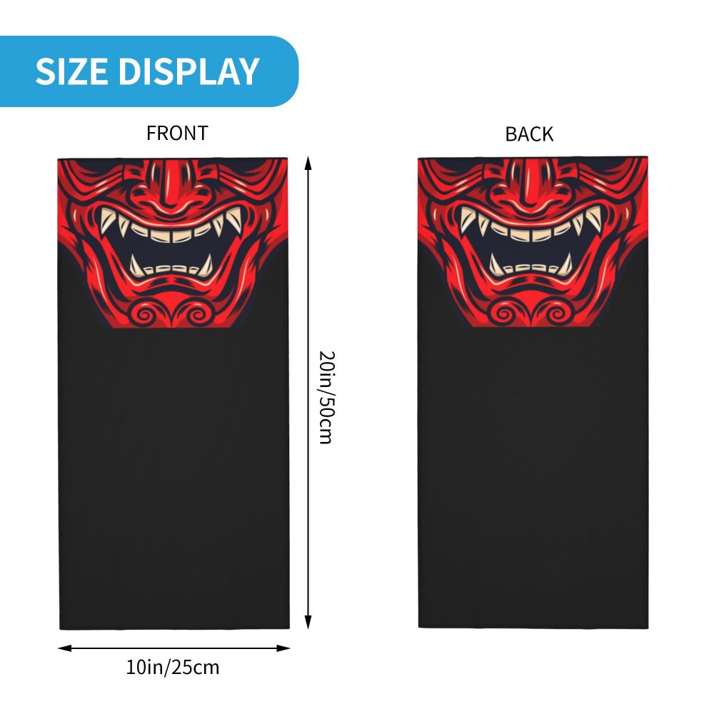 Oni Demon Bandana Neck Gaiter Windproof Face Scarf Cover