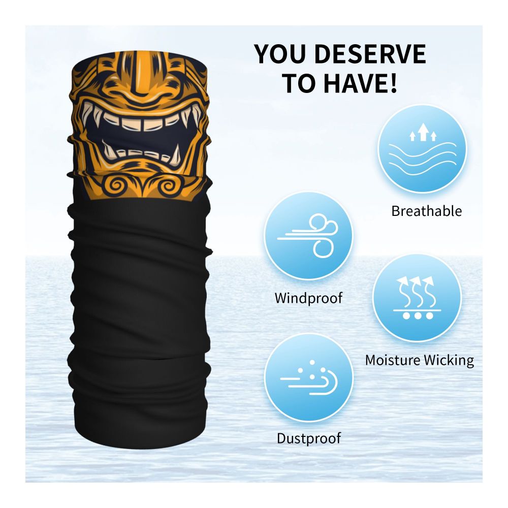 Oni Demon Bandana Neck Gaiter Windproof Face Scarf Cover