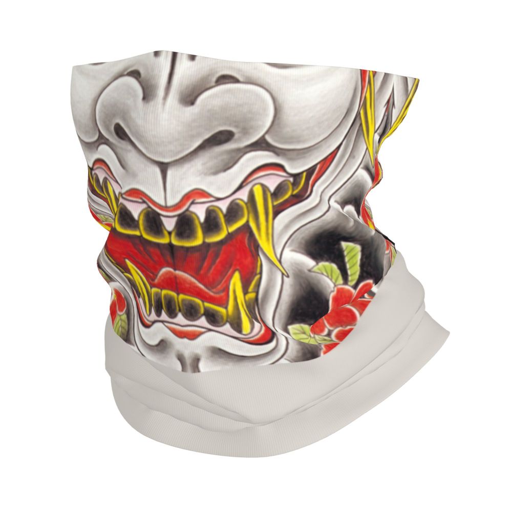 Oni Demon Bandana Neck Gaiter Windproof Face Scarf Cover