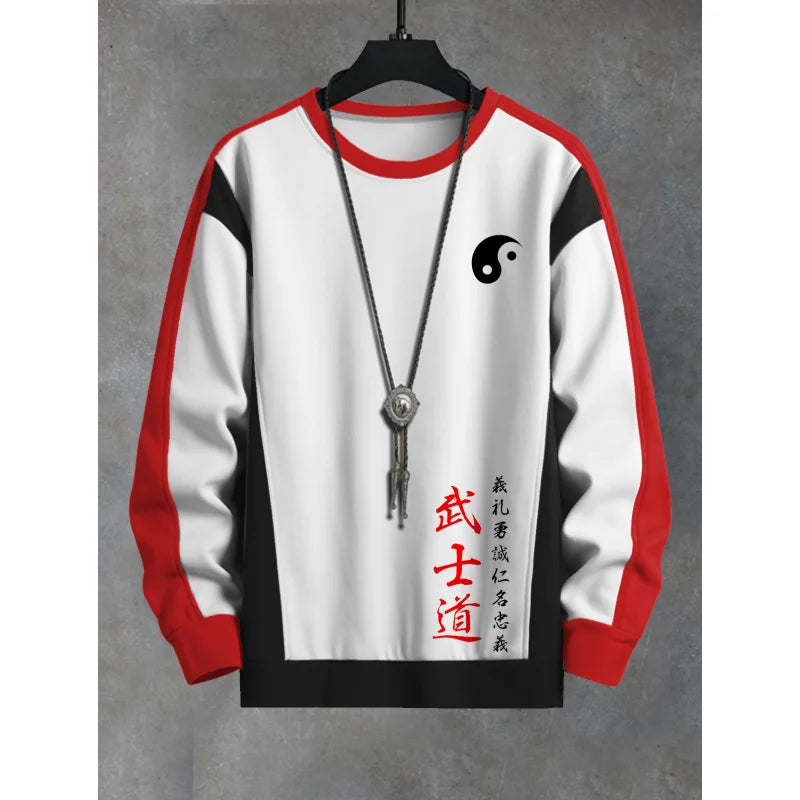 Bushido Long sleeve 3D Graphic printed Sweatshirt Japanes Kanji pull over