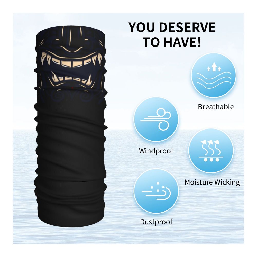 Oni Demon Bandana Neck Gaiter Windproof Face Scarf Cover